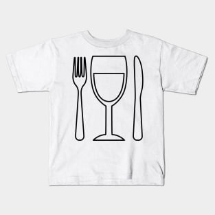 Wine Place Setting Kids T-Shirt